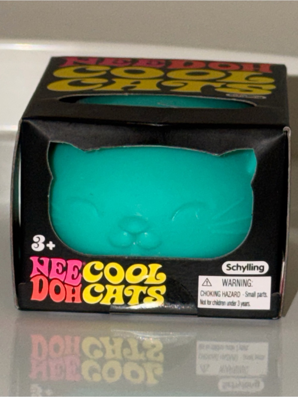 Needoh Schylling Cool Cats Squishy Toy - Teal